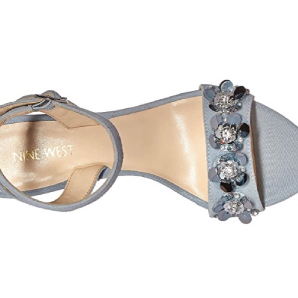 Size 8 BNIB NINE WEST Balada Suede Heeled Sandals - Picture 6 of 9